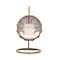 Manhattan Comfort Zolo Hanging Lounge Egg Swing Chair in Cream and Saddle Brown, PK2 OD-HC001-CR - alternate 3